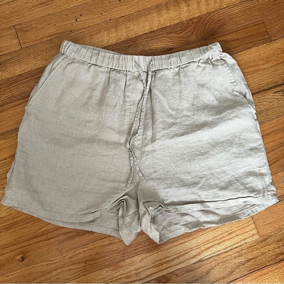 Amazon The Drop Linen Short with Drawstring Waist - Picture 1 of 6